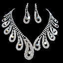 Hermosa Joyer�a Claro Boda Nupcial Cristales Set (l20112601091)