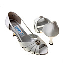 Top Qualit� Uppermedium Satin Talon Peep-orteils Avec Des Chaussures De Mariage Strass / Chaussures De Mari�e (mm016). Plus De Couleurs Disponibles