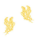 Papillon Motif Wall Sticker (0565-gz453121)
