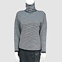 Classique Pull � Col Roul� En Cachemire Ray� (dongri004)