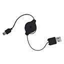 Usb Retr�ctil Para Mini-cable De Datos (74cm De Longitud)