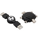 6-in-1 Easy Travel Kit De Conexi�n Usb (70 Cm De Longitud De Cable Retr�ctil)