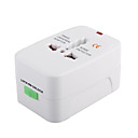Adaptador De Corriente Universal De Viajar Con Protecci�n Contra Sobretensiones