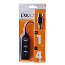 Adaptador De Corriente Usb 2.0 De 4 Puertos Estilo Cubo (negro)