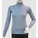 Applique Classique Pull � Col Roul� En Cachemire Bouton (g-010)