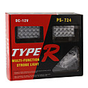 Type-r Azul Y Rojo Luz Estrobosc�pica De Alerta Para Todos Los Veh�culos (40-led)