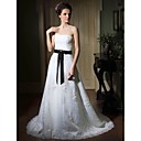 Un Balayage En Ligne Sweetheart / Pinceau Train Satin Organza Robe De Mari�e (wgy0535)