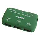 De Alta Velocidad De 3 Puertos Usb 2.0 Con Todo-en-1 Lector De Tarjetas
