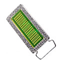 De Texto Personalizables Matriz De Led Amarillo Desplazamiento Pantalla De Mensajes Hebilla De Cintur�n De Cristal