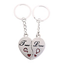 Inoxidable De Los Amantes De Llaveros (de Corazones / 2-piece Set)