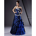 Une Ligne De Bretelles Prom-parole Longueur Taffetas Organza Robe De Soir�e / (hsx244)