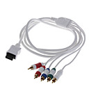 Or Vid�o Composante En Plaqu� Or Et C�ble Av Audio Pour Wii - Blanc (1,8 M De Longueur)