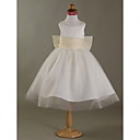Robe De Cort�ge Fille Col U Profond En Satin Et Tulle (hsx429)