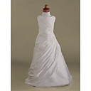 Balle Robe Boule �tage Longueur Taffetas Robe De Tulle Fleur Fille / Robe De Premi�re Communion (hsx447)