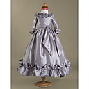 Princesse Scoop Cheville-longueur Des Robes De Taffetas Fleur Fille (wsw0492)