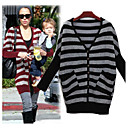 Jessica Alba D�collet� V En Laine � Bandes Horizontales Cardigans Des Femmes � La Palangre De (1001bc015-0751)
