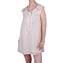 Chiffon De Seda Sin Mangas, Escote Redondo Cintas Vestidos De Mujer (1802bc004-0736)