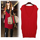 Lindsay Lohan En Laine Sans Manches, D�collet� En V Profond Des Femmes � La Palangre De Chandails (1001bc022-0751)