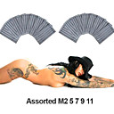 Livraison Gratuite 200 Pcs St�rilis�s Assorted Pile Double Magnum (m2) Des Aiguilles De Tatouage (taille 5 7 9 11) (0359-03.16)