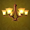 Antique Brown 6-lustre Lumineuses Lin�aires (0810-2201-6)