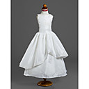 Balle Robe Carr� Longueur Plafonn�e Taffetas Robes De Satin Fille Fleur / Robes Premi�re Communion (wsm0518)