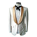 1 Bouton De Centre-ventil�s Porter Le Ch�le De Laine De Revers Mari� / Tuxedo / Veste Et Pantalons Pour Hommes