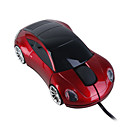 Sports Car Style USB Optical Wired Mouse Red