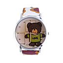 Simple Banda De Piel De Cristal Reloj De Pulsera