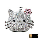 Cute Cat Kitty Bijoux Lecteur Flash Usb - 2 Go De M�moire Optionnelle De 16 Go (smq4763)