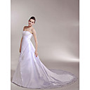 Train Cath�drale Une Ligne / Robe De Mari�e Princesse De Luxe Avec Appliques En Dentelle De Perles (wsw0555)
