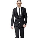 1 Bouton Non Ventil�s Porter Le Ch�le De Laine De Revers Mari� / Tuxedo / Veste Et Pantalons Pour Hommes (pmlfxz0011)