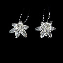 Magnifique Clair Broches Cristaux De Mari�e Mariage / Fleurs (f952). 2 Pi�ces Par Lot