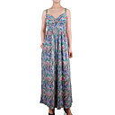 Color� Rayures Robes Robe D�collet� Camisole Maxi / / Robes De Femmes (1801bd016-0736)