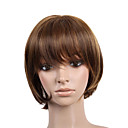 Capless Court De Haute Qualit� Look Naturel Synth�tique Caf� Noir Avec Perruque Dor�e Bob Cheveux Bruns (0479 � 04.01-ms232)