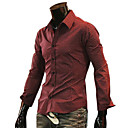 Black And White Color Placket Collision 2010 Runway Long Sleeve Casual Shirt 0482-4.15-8