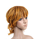 Capless Longueur Moyenne De Haute Qualit� Look Naturel Synth�tique Perruque Jaune Cheveux Boucl�s (de 0479 � 04.01-ms225)