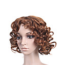 Capless Longueur Moyenne Perruque Synth�tique De Haute Qualit� Auburn Aspect Naturel Des Cheveux Boucl�s (de 0479 � 04.01-ms163)