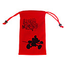 De C�lulas De Rat�n Tierno Tel�fono Bolsa De Terciopelo Vertical (8 Cm De Ancho / Rojo)