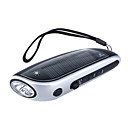 2-in-1 Hybride Main Solaire + �lectrique Manivelle Dynamo Lampe De Poche De Survie Avec Radio Fm Et Chargeur De T�l�phone