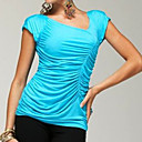 Cuello Redondo Mangas Cortas Se Reunieron Camiseta Y Mujeres De La T-shirts (ff-8502be001-0851)