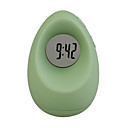 Moda Cute Mesa De Forma De Huevo Lcd Reloj De Alarma (color Verde)