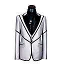 1 Bouton De Revers De Centre-a�r� De Pointe Mari� Laine Usure / Tuxedo / Veste Et Pantalons Pour Hommes (pmlfxz0063)