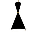 Moderna Embudo Colgante De Aluminio Color Negro (0899-2086)