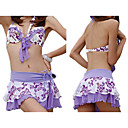 2010 Arrivee Nouvelle Jupe Volants Floral Bikini Maillot De Bain 3 Pi�ces Ensemble (0928-0512-1035)