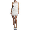 Perpective Robe Sans Manches En Cascade Encolure Ronde / Robes De Femmes (ff-1801be102-0789)