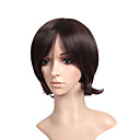 Longueur Menton Capless Perruque Synth�tique De Haute Qualit� Brun Fonc� Avec Le C�t� Droit Cheveux Bang (0479 � 5,12-ms029)
