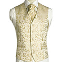 Unique � Poitrine Jaune De Longueur R�guli�re Col Mod�le Polyester Laine Smokings Mari� Gilets (pmlfmj0001)