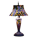 De Style Tiffany Lampe De Table Floraux Pourpre (0923-t27)