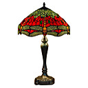 Tiffany Style Lampe De Table Bijou Rouge (0923-t25)