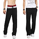 Nouvelle Jambe Hommes Arriv�es Longue Ligne Droite De La Mode D�contract�e Lumi�re Gris Noir Pantalon De Coton Blanc (0531-5.31-91)